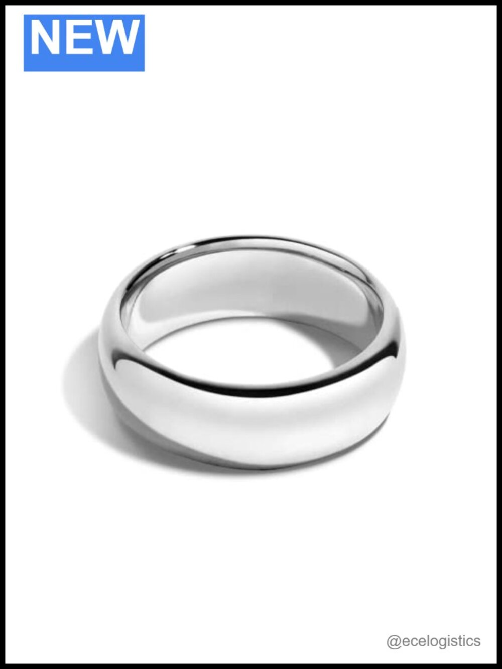 Sterling Silver Dome Wedding Band Ring Made In USA Plain Custom Engraved